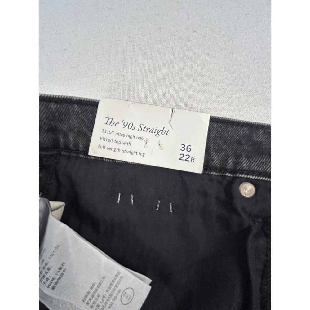 Abercrombie & Fitch The 90s Straight Ultra High Rise Jeans Black 36 22R - Picture 9 of 10